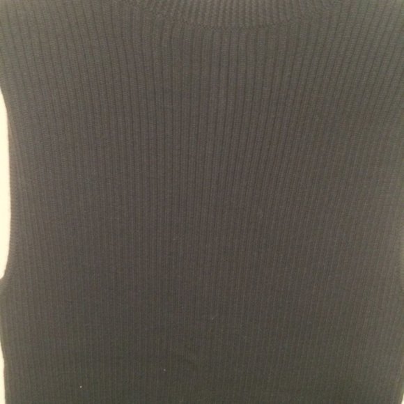 LRL women's L sleeveless stretchy 100% wool pullover sweater vest - Picture 4 of 5